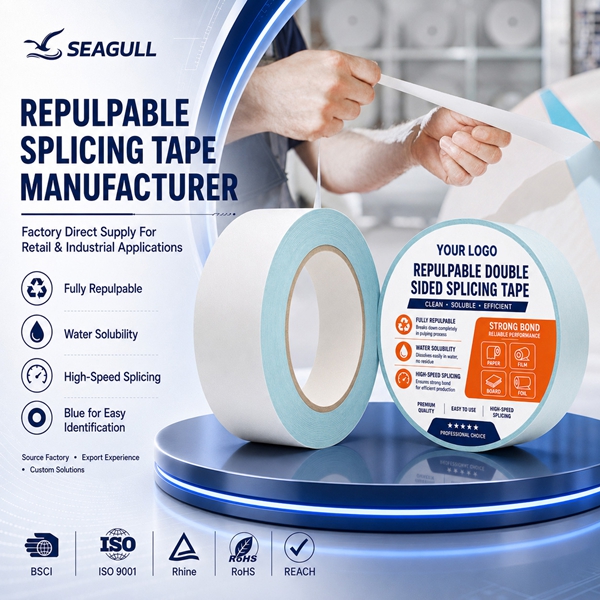 Water Soluble Repulpable High Speed Paper Splicing Tape